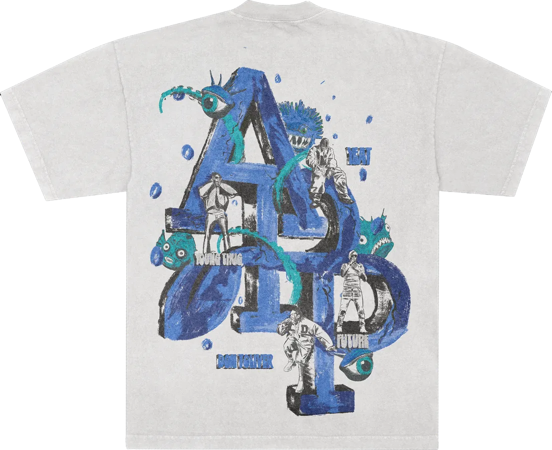 SS26 tee, blue monogram