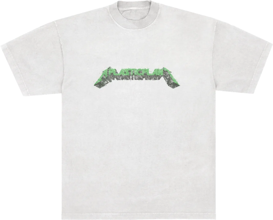 Overgrown wordmark tee, ash